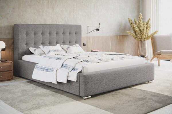 Čalúnená posteľ BED 2 120x200 sivá