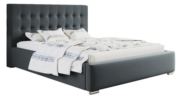 Čalúnená posteľ BED 2 120x200 tmavo sivá