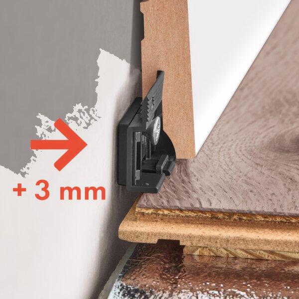 Úchyt na soklové lišty CEZAR Masterline 6 a 8 cm, CLIP+HOLDER (25 ks/bal)
