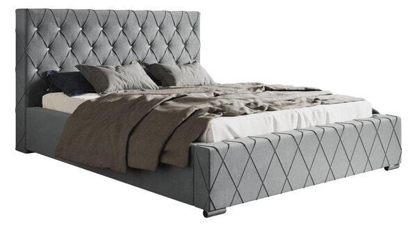 Čalúnená posteľ BED 4 120x200 sivá