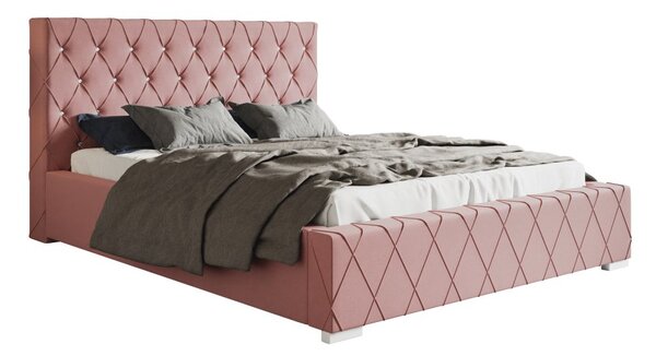 Čalúnená posteľ BED 4 120x200 ružová