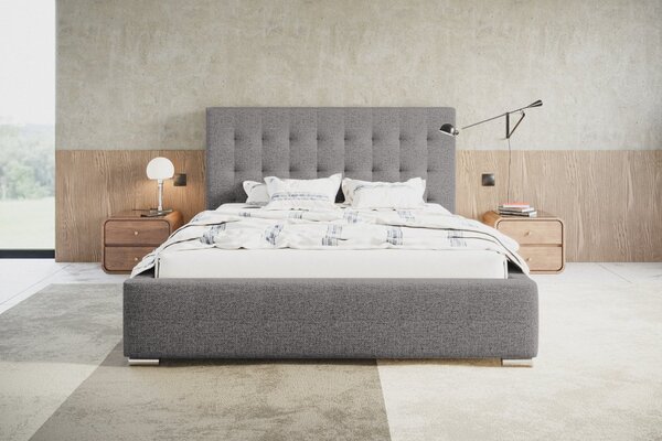 Čalúnená posteľ BED 2 120x200 sivá