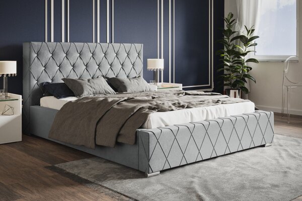 Čalúnená posteľ BED 4 120x200 sivá