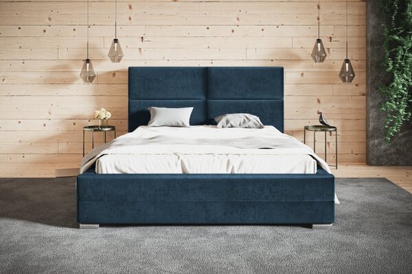 Čalúnená posteľ BED 3 120x200 modrá