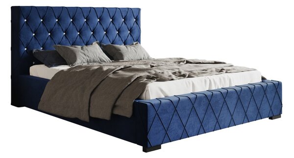 Čalúnená posteľ BED 4 120x200 modrá