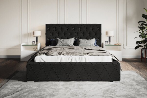Čalúnená posteľ BED 4 120x200 čierna