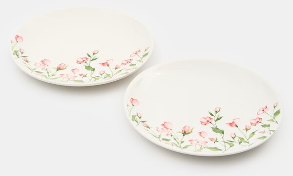 Sinsay - Keramické taniere s kvetinovým motívom, 2 pack - viacfarebná