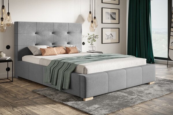 Čalúnená posteľ BED 5 90x200 sivá