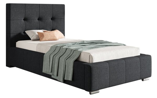 Čalúnená posteľ BED 5 90x200 tmavo sivá