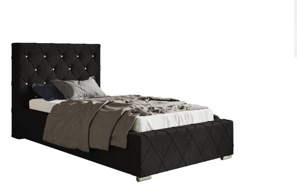 Čalúnená posteľ BED 4 90x200 čierna