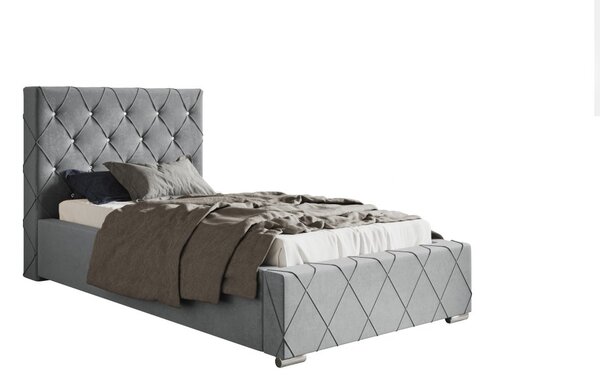 Čalúnená posteľ BED 4 90x200 sivá