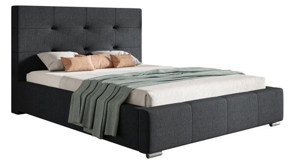 Čalúnená posteľ BED 5 120x200 tmavo sivá