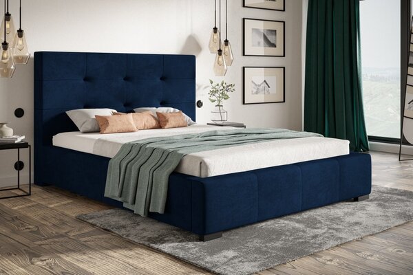 Čalúnená posteľ BED 5 120x200 modrá