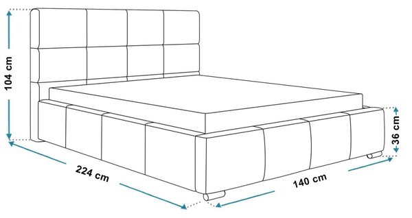 Čalúnená posteľ BED 7 120x200 zelená