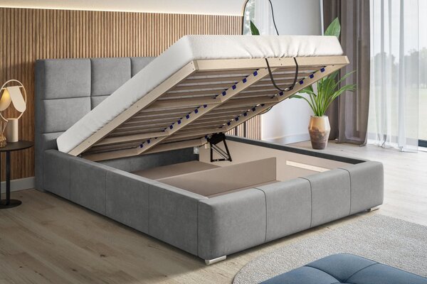 Čalúnená posteľ BED 7 120x200 sivá