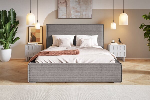Čalúnená posteľ BED 8 120x200 tmavo sivá