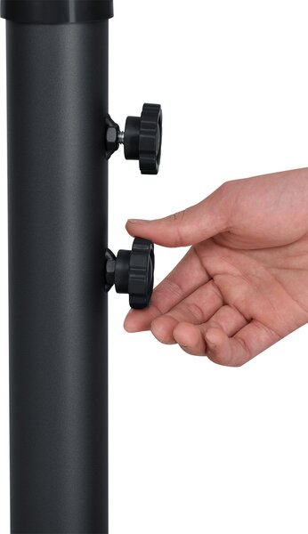 LED slnečník Brazília 3,5 m - tmavosivý