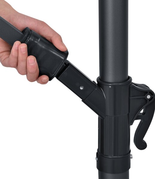 LED slnečník Brazília 3,5 m - tmavosivý