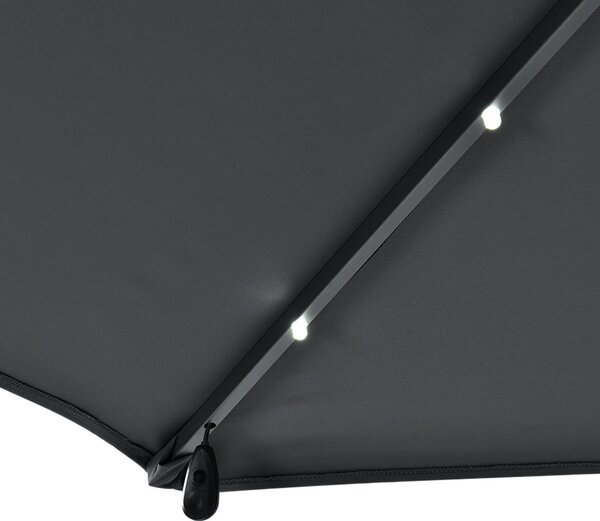 LED slnečník Brazília 3,5 m - tmavosivý