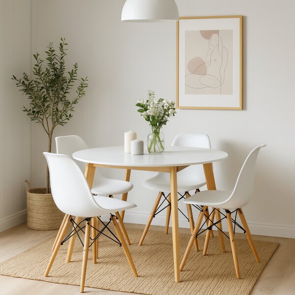 House 5 Okrúhly jedálenský stôl SCANDINAVIA 105 prírodný