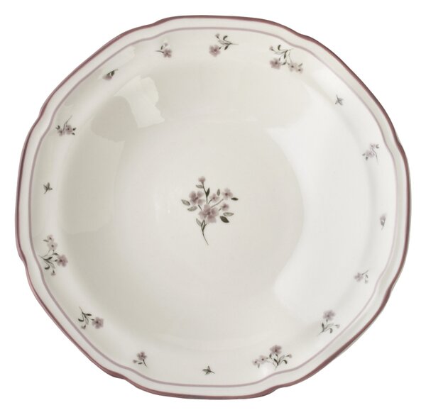 Affekdesign Hlboký porcelánový tanier ROSALIE 22 cm krémový