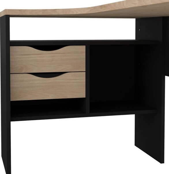 Falco Písací stôl Felix 118 čierny mat/jackson hickory