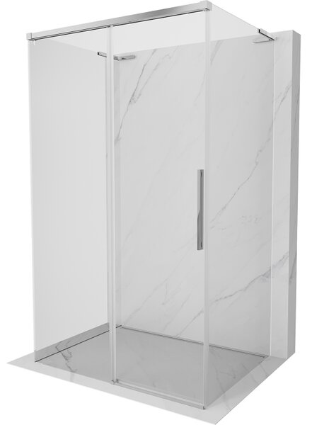 Mexen Rox-3S L sprchová kabína 3-stenná posuvná 90 x 70 cm, transparentná, chrómová - 8C2L-090-070-01-00-3S