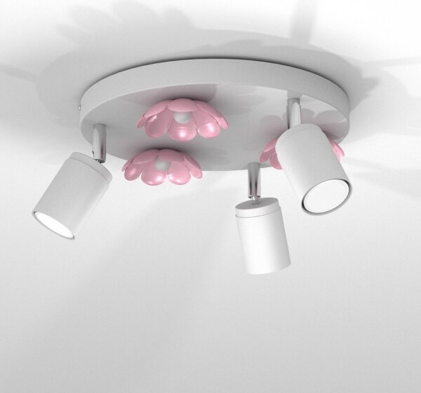 Bodové svietidlo FLOWER 3xGU10/8W/230V biela