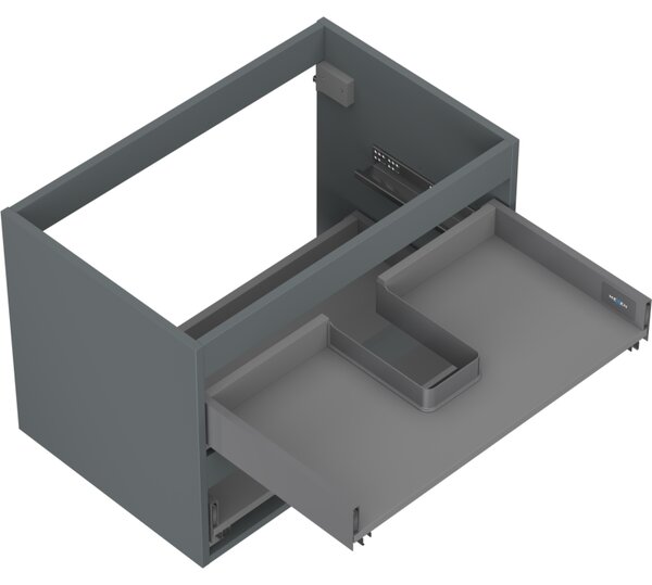 Mexen Box-A korpus skrinky pod umývadlo 70 cm, 2 zásuvky, grafit matný - 91AX0-0700-470-2-66