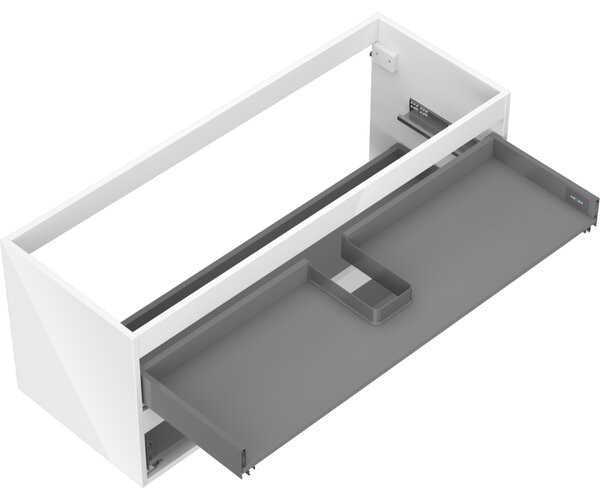 Mexen Box-A korpus skrinky pod umývadlo 120 cm, 2 zásuvky, biely lesk - 91AX0-1200-470-2-00