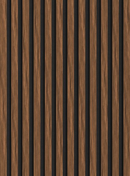 Mexen Lam-F, akustické stenové lamely 275 × 30 cm, plstený podklad 8 mm, technická dyha, mahagón rubínový, S105-275307-3015-013