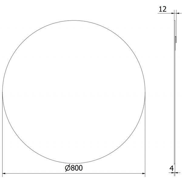 Mexen Alto kúpeľňové okrúhle zrkadlo 80 cm - 9853-080-080-000-00