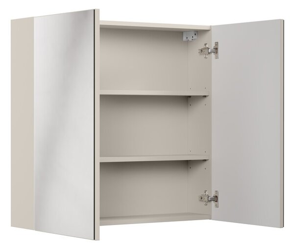 Comad Horná kúpeľňová skrinka Bella Cashmere so zrkadlom 2D 80 cm kašmír