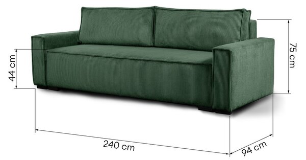 KK Pohovka DORIS tmavě zelená