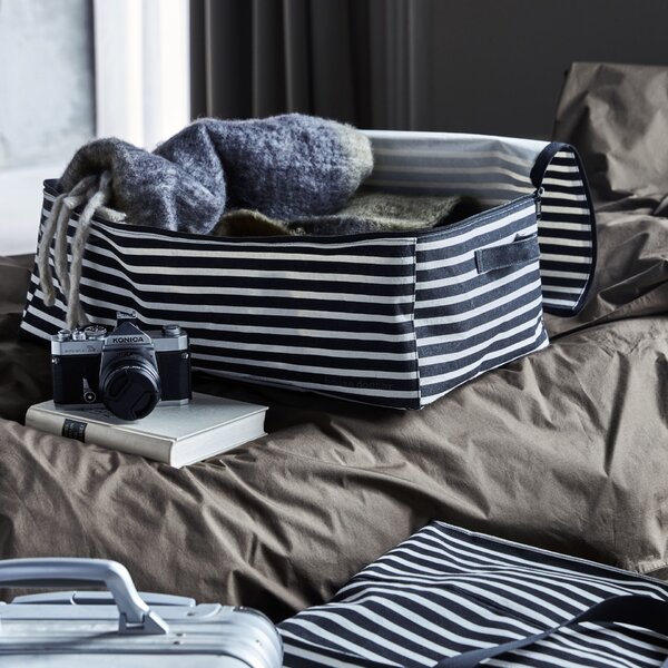 Úložný textilný box Canva Black/Off-white