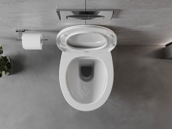 Mexen Egg WC misa Rimless s doskou s tichým zatváraním slim, duroplast, biela lesk - 30245000