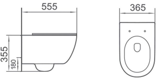 Mexen Carmen 2.0 WC misa Rimless Tornado s pomaly zatvárajúcim sa tenkým sedadlom, duroplast, biely lesk - 3088L4000T