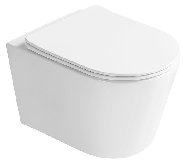 Mexen Rico 2.0 misa wc Rimless Tornado so sedadlom so spomaľovacím zatváraním slim, duroplast, biely lesk - 3072L4000T