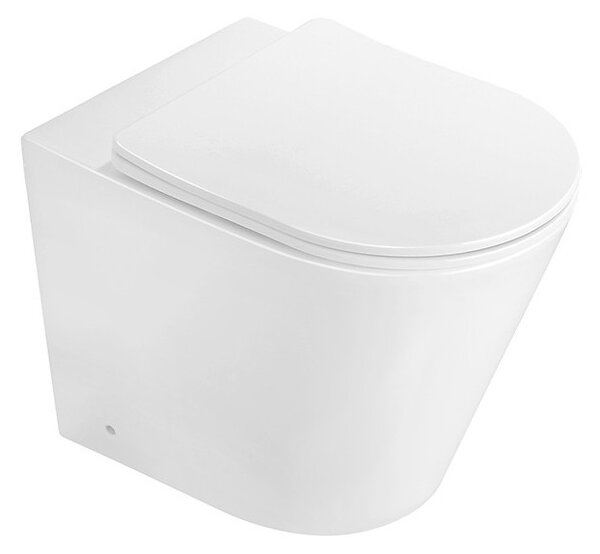 Mexen Rico stojaca WC misa Rimless s pomaly padajucim slim sedadlom, duroplast, biely lesk - 32724000
