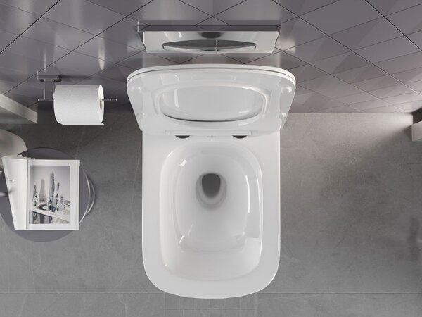 Mexen Timo WC misa Rimless Tornado so spomaľujúcou doskou slim, duroplast, biela lesk - 30650200T