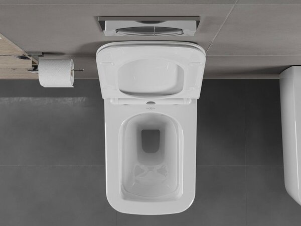 Mexen York miska wc Rimless s doskou pomaly klesajúcou slim, duroplast, biela lesk - 30114000