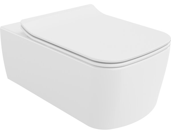 Mexen York miska wc Rimless s doskou pomaly klesajúcou slim, duroplast, biela lesk - 30114000