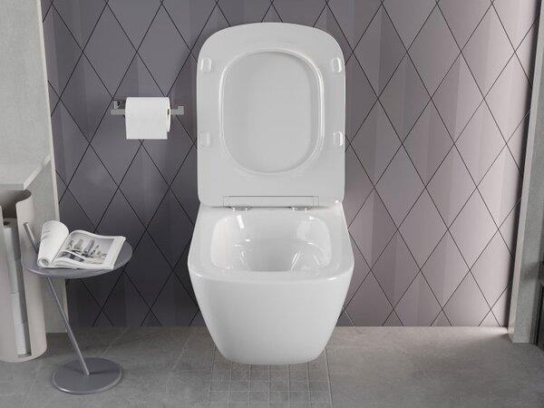 Mexen Timo WC misa Rimless Tornado so spomaľujúcou doskou slim, duroplast, biela lesk - 30650200T