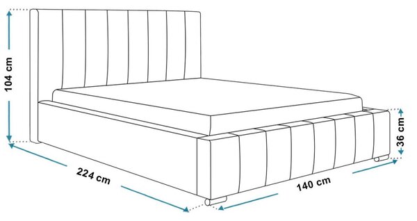 Čalúnená posteľ BED 10 120x200 svetlo sivá