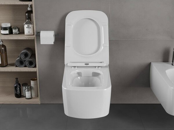 Mexen York miska wc Rimless s doskou pomaly klesajúcou slim, duroplast, biela lesk - 30114000