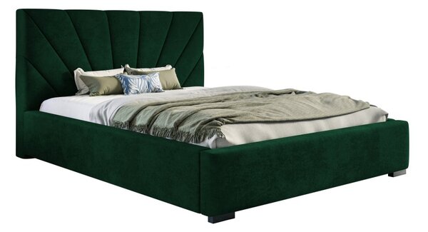 Čalúnená posteľ BED 9 120x200 tmavo zelená