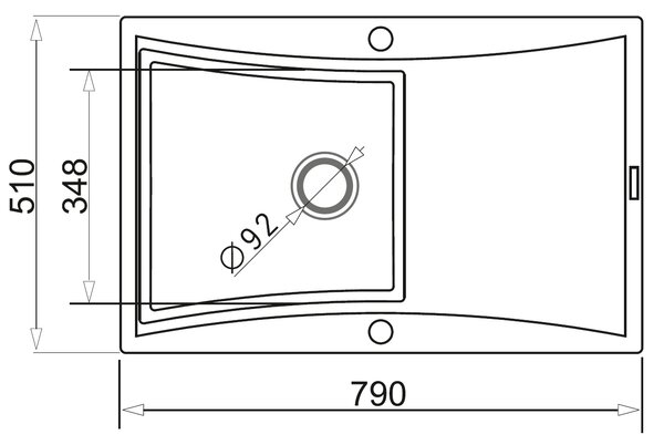 Pyramis Softline granitový drez 79x51 cm béžová 070001501