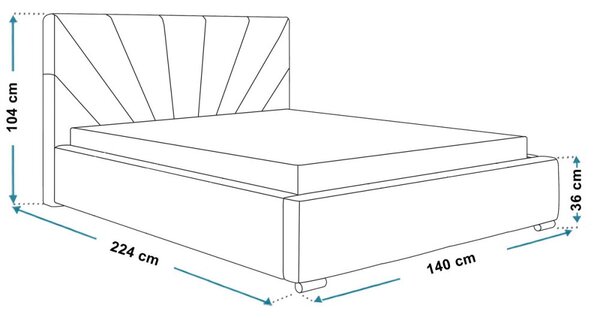 Čalúnená posteľ BED 9 120x200 tmavo zelená