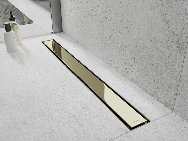 Mexen Flat M13 maskovacia sada 2v1 pre líniový odtok 60 cm, zlatá - 1519060