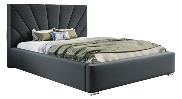 Čalúnená posteľ BED 9 120x200 tmavo sivá